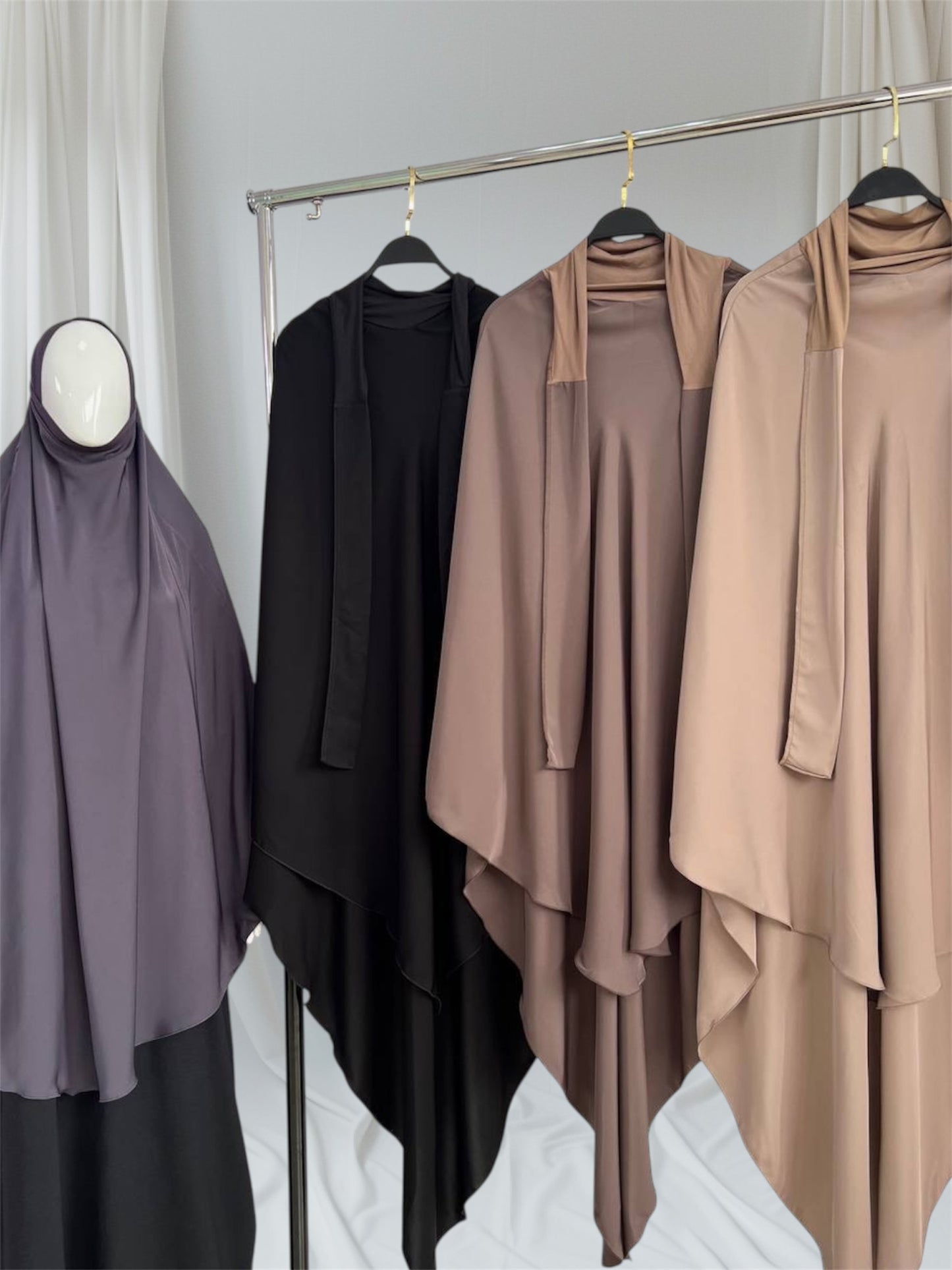 Khimar Abaya-seide