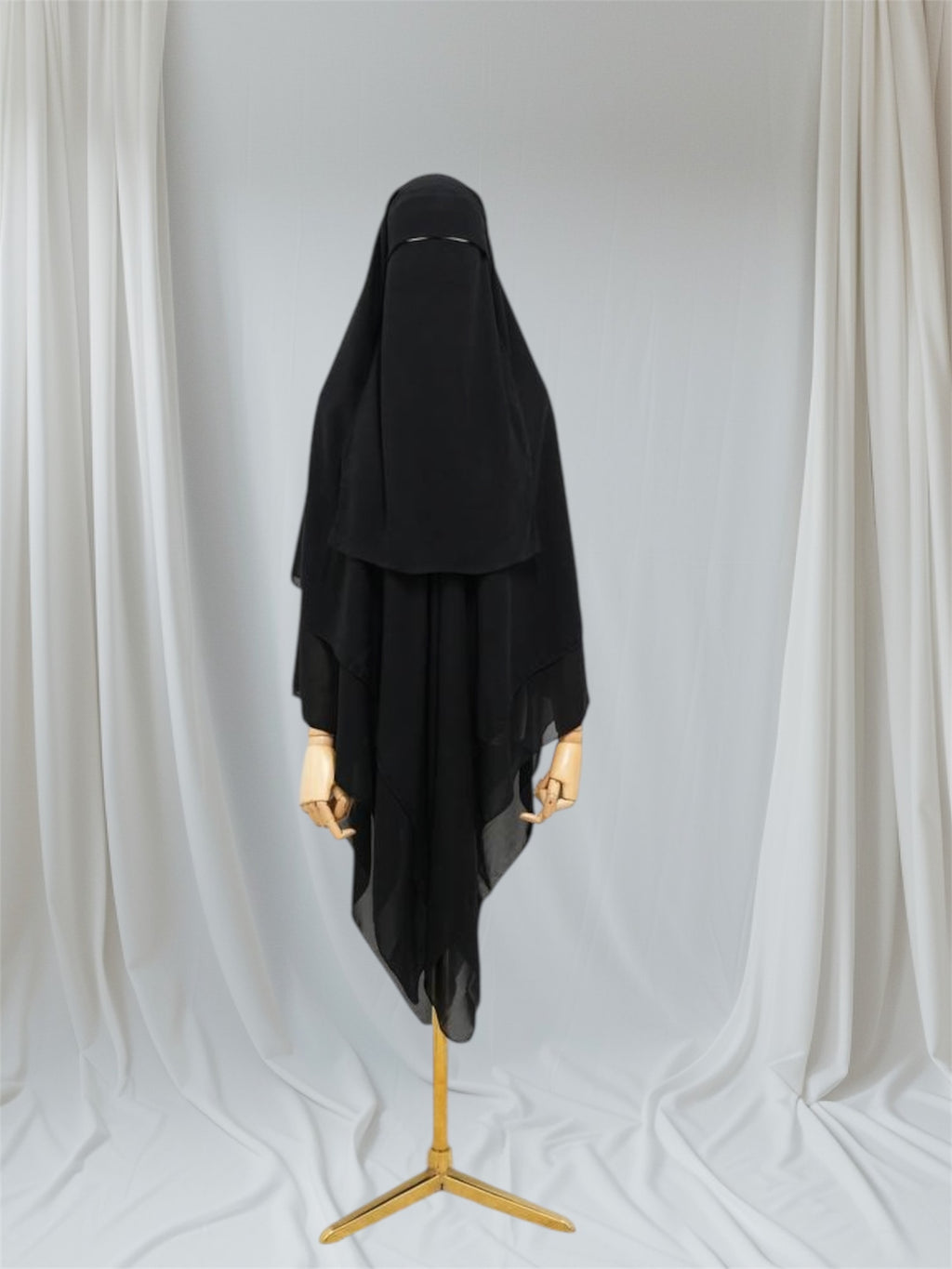 2-lagige Niqab mit Steg,klappe und Essfunktion