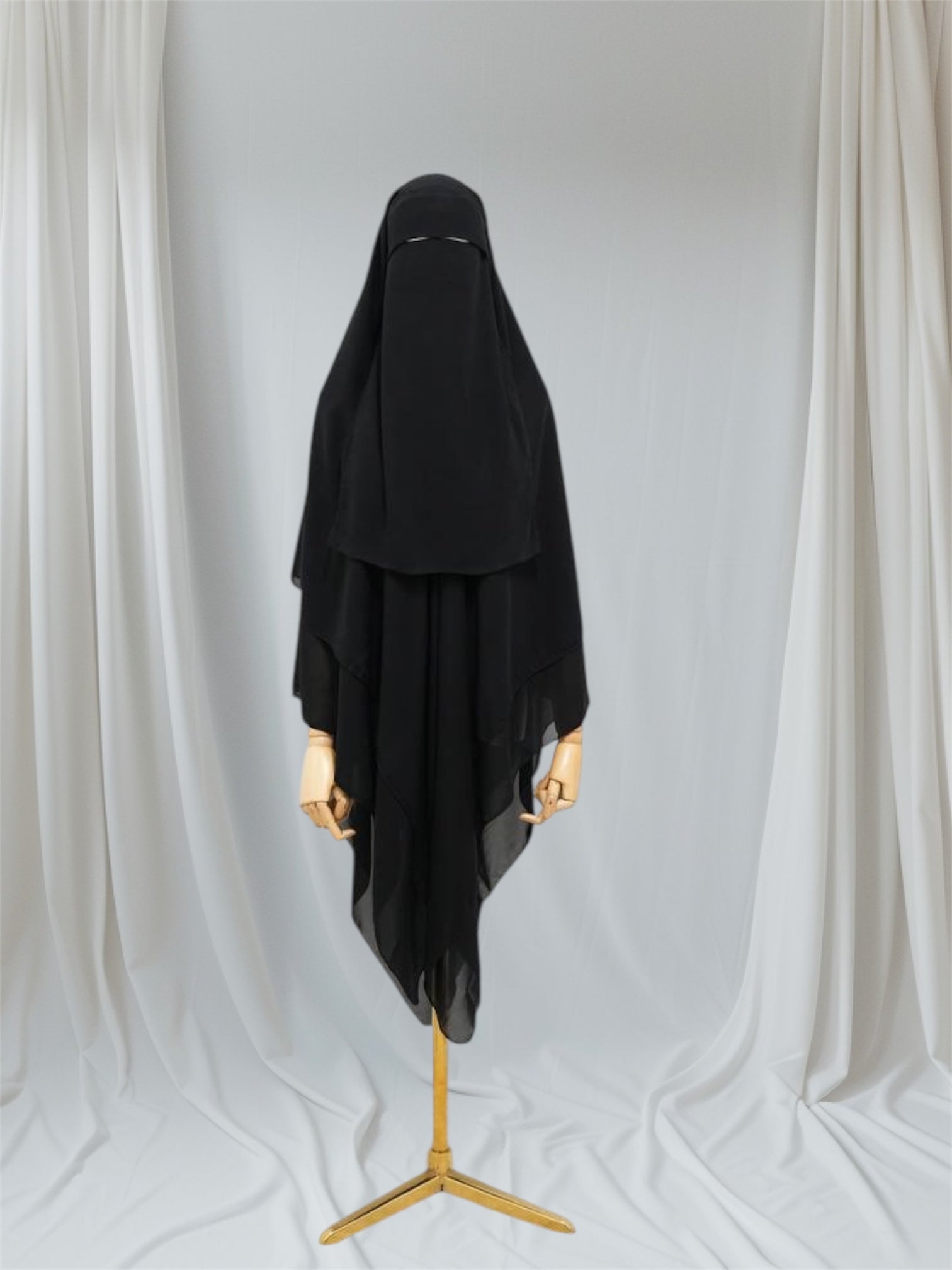 2-lagige Niqab mit Steg,klappe und Essfunktion