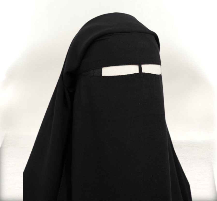 2-lagige Niqab mit Steg,klappe und Essfunktion