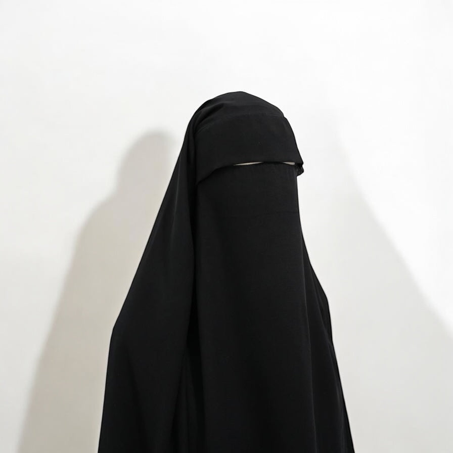 2-lagige Niqab mit Steg,klappe und Essfunktion