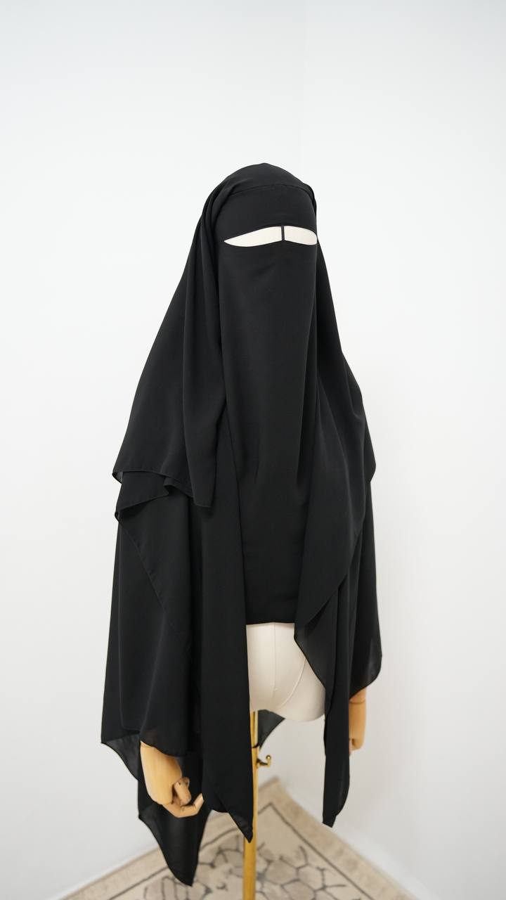 2-Lagige Niqab mit steg